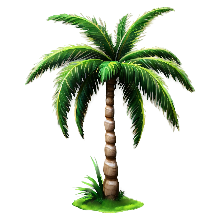 Detailed Cartoon Palm Tree Png Cwg PNG Image