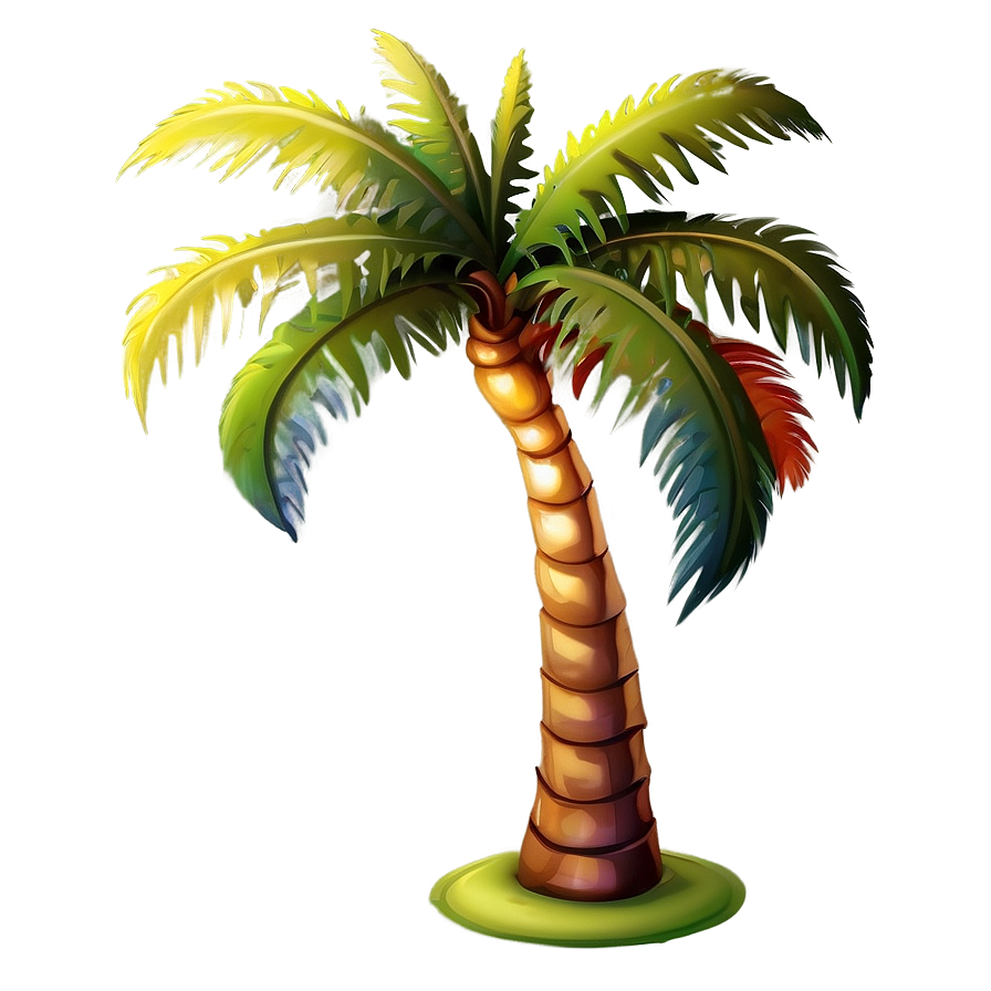 Detailed Cartoon Palm Tree Png Hcp51 PNG Image