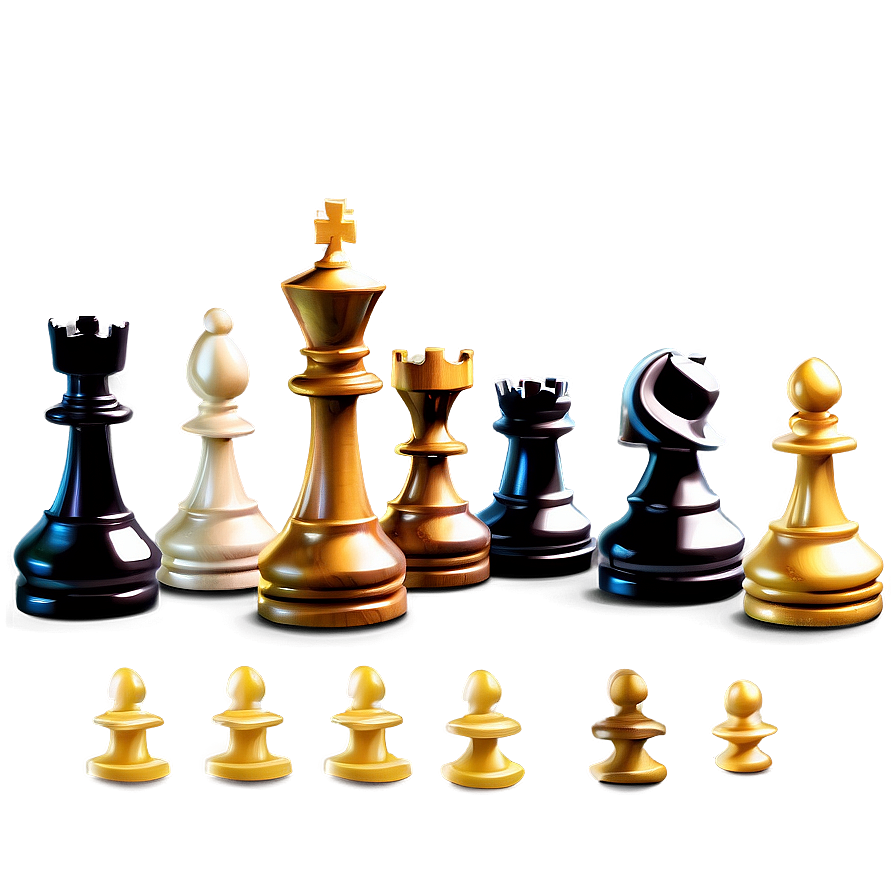 Detailed Chess Pieces Illustration Png 30 PNG Image