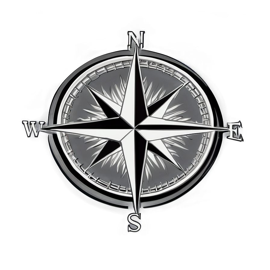 Detailed Compass Rose Drawing Png Evu PNG Image