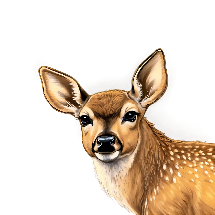 Detailed Fawn Sketch Png Dej PNG Image