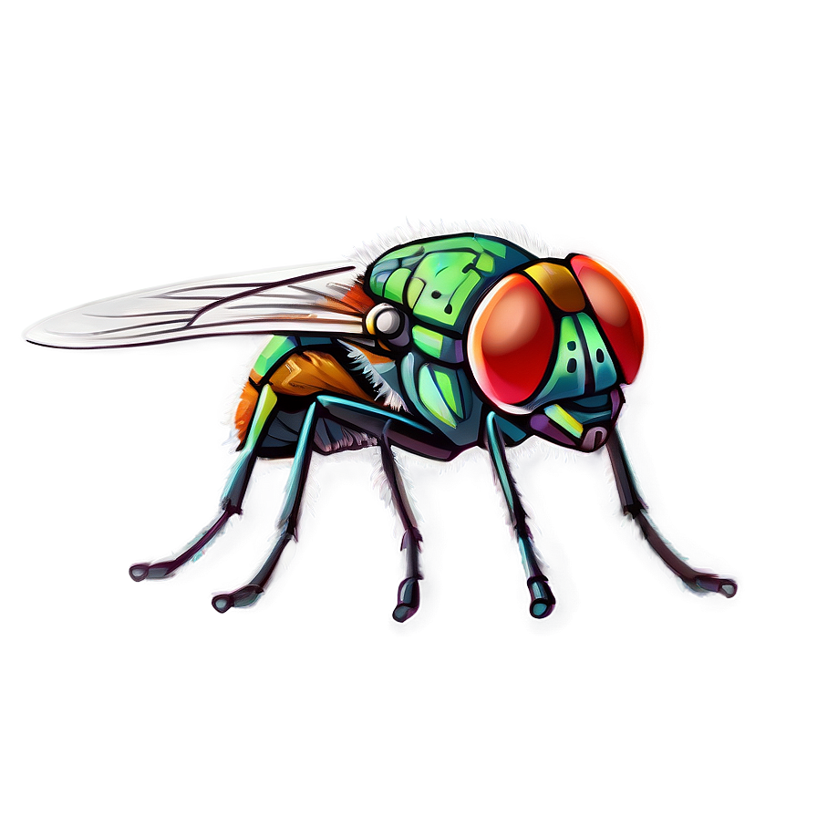 Detailed Fly Illustration Png Mct PNG Image