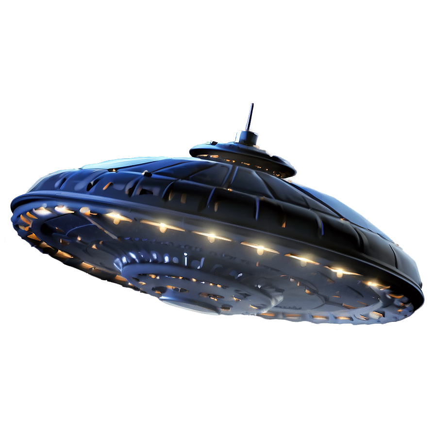 Detailed Flying Saucer Render Png Nso61 PNG Image