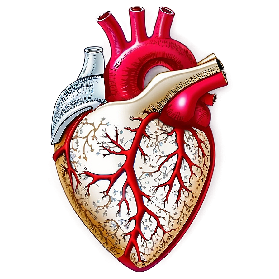 Detailed Heart Drawing Png Sqi PNG Image