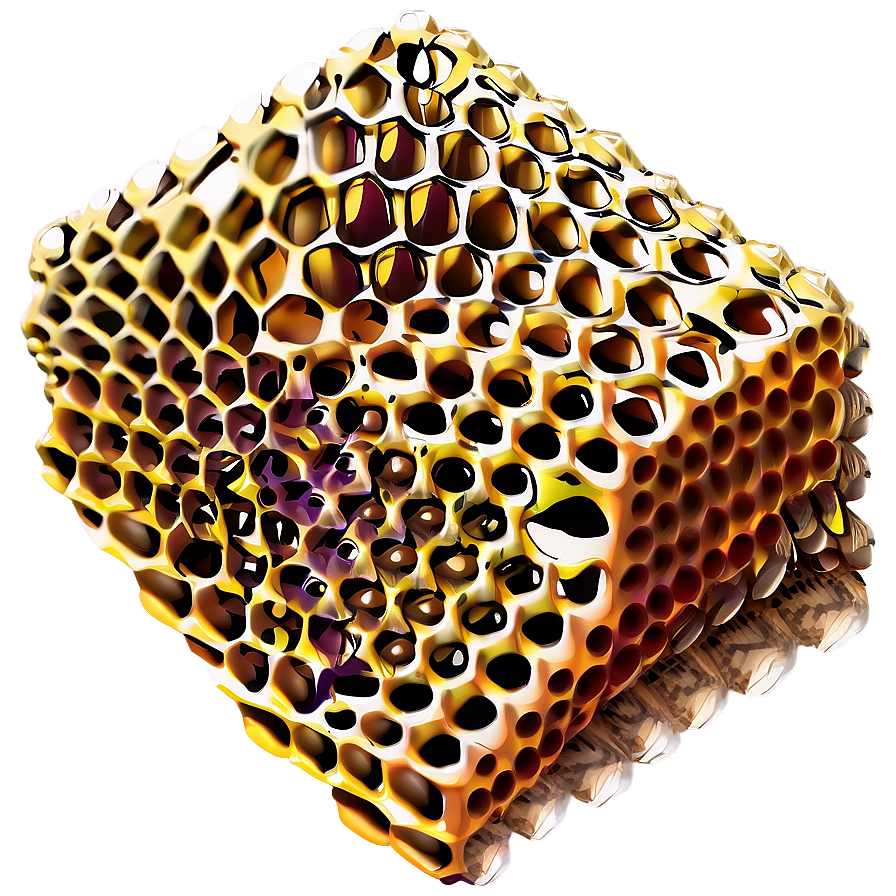 Detailed Honeycomb Illustration Png 40 PNG Image