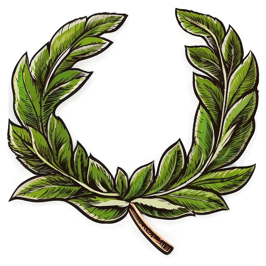 Detailed Laurel Illustration Png 06292024 PNG Image