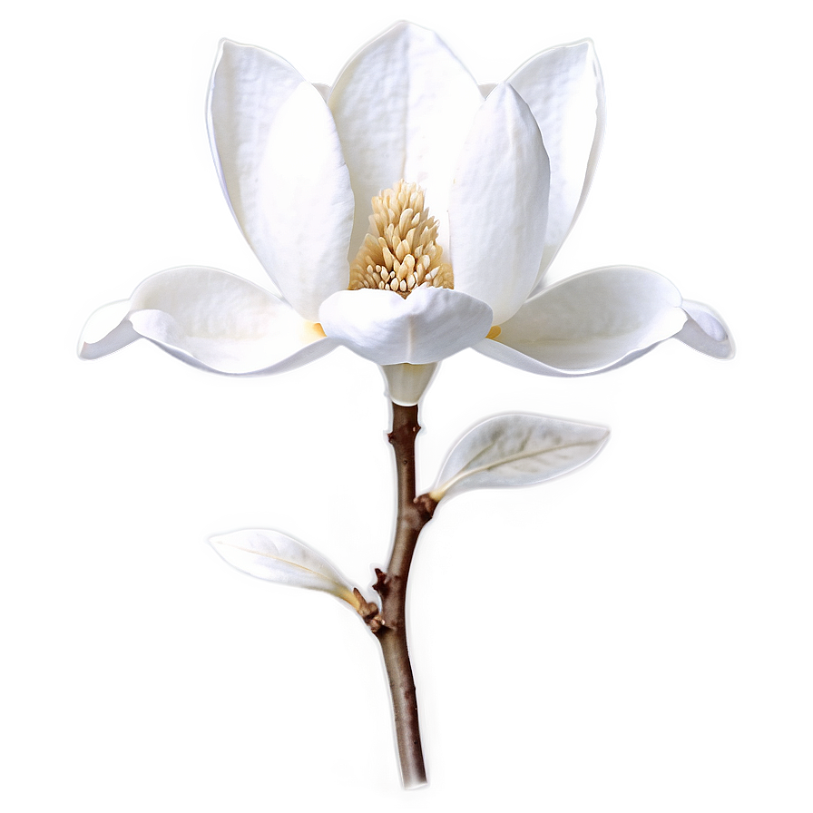 Detailed Magnolia Flower Drawing Png Pqs PNG Image