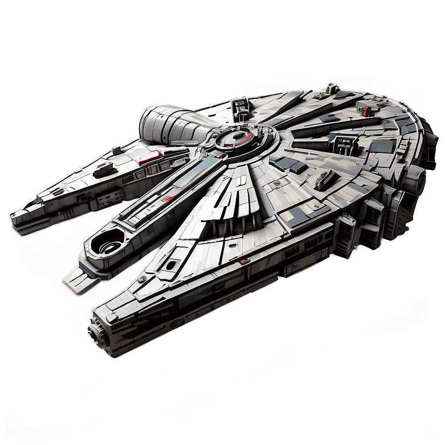 Detailed Millennium Falcon Model Png Xrc PNG Image