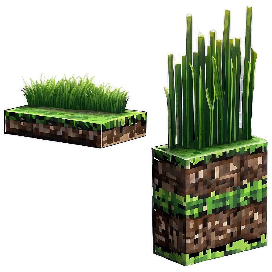 Detailed Minecraft Grass Block Png 06252024 PNG Image