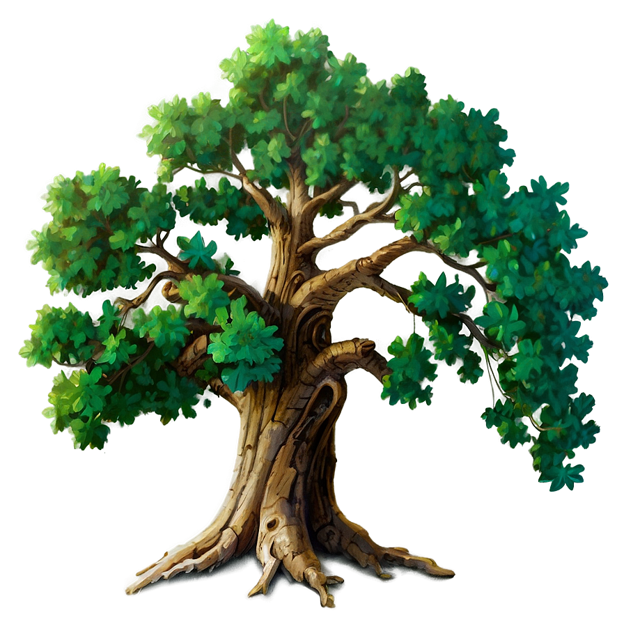 Detailed Oak Tree Drawing Png Npl PNG Image