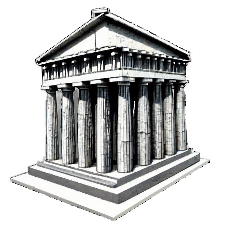 Detailed Parthenon Drawing Png 70 PNG Image