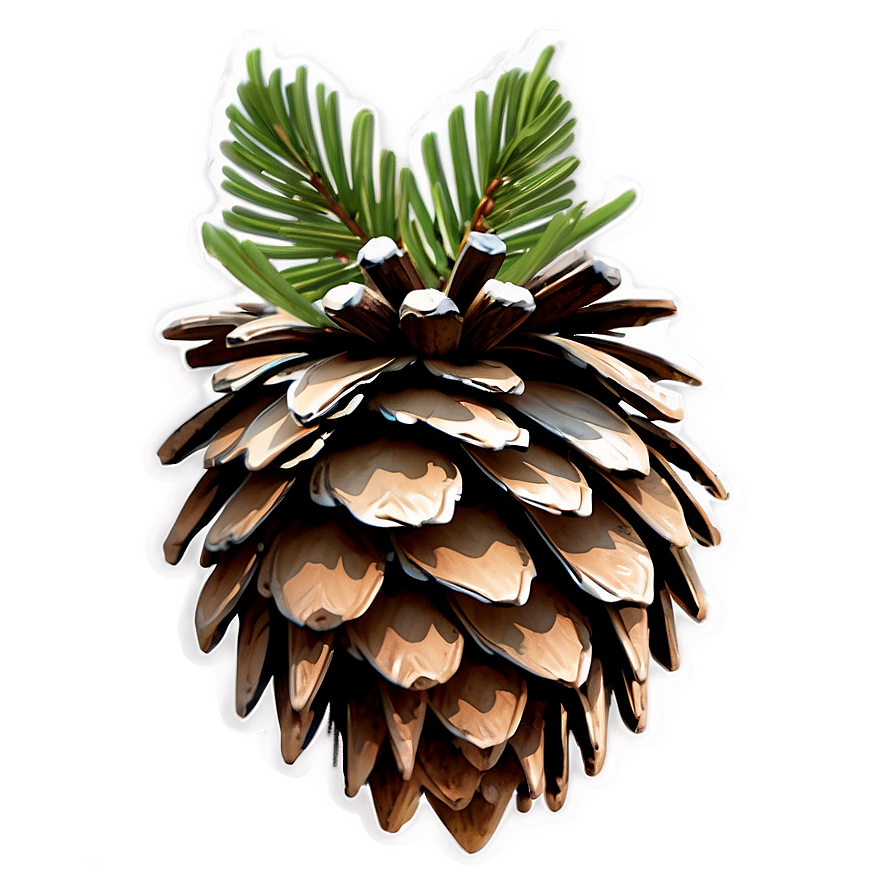 Detailed Pinecone Outline Png Tcb63 PNG Image