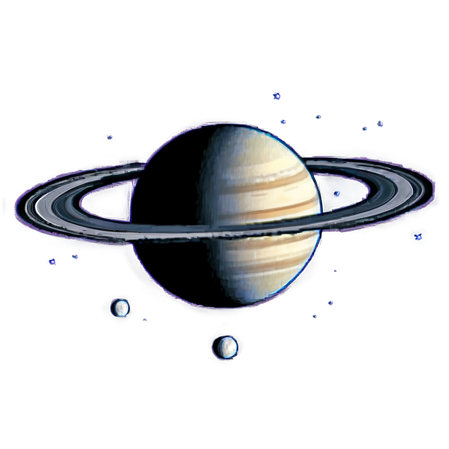 Detailed Saturn Sketch Png Wtl PNG Image