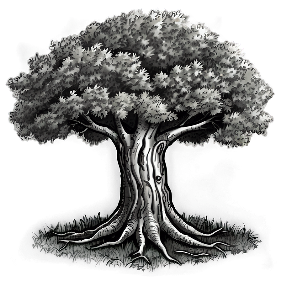 Detailed Tree Sketch Png Ylh59 PNG Image