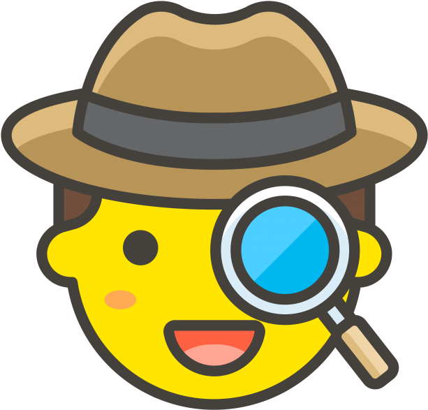 Detective_ Emoji_with_ Magnifying_ Glass PNG Image