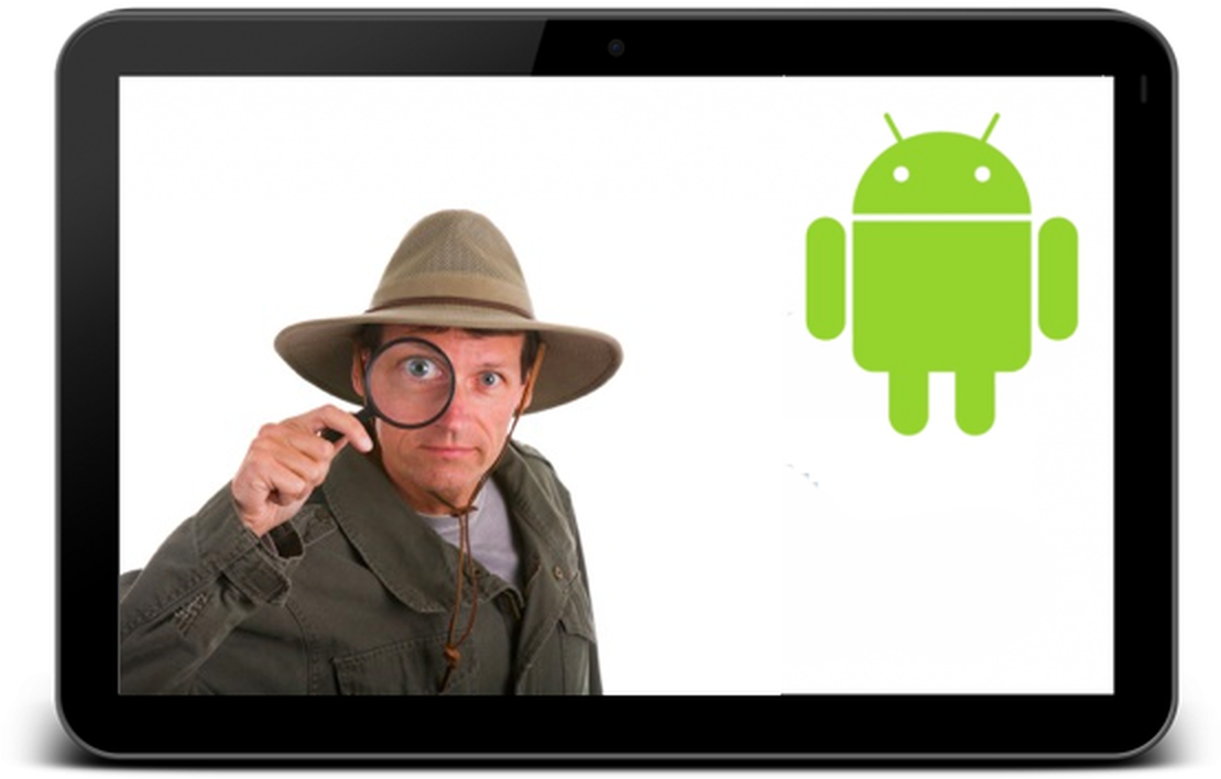 Detective Inspecting Android Character PNG Image