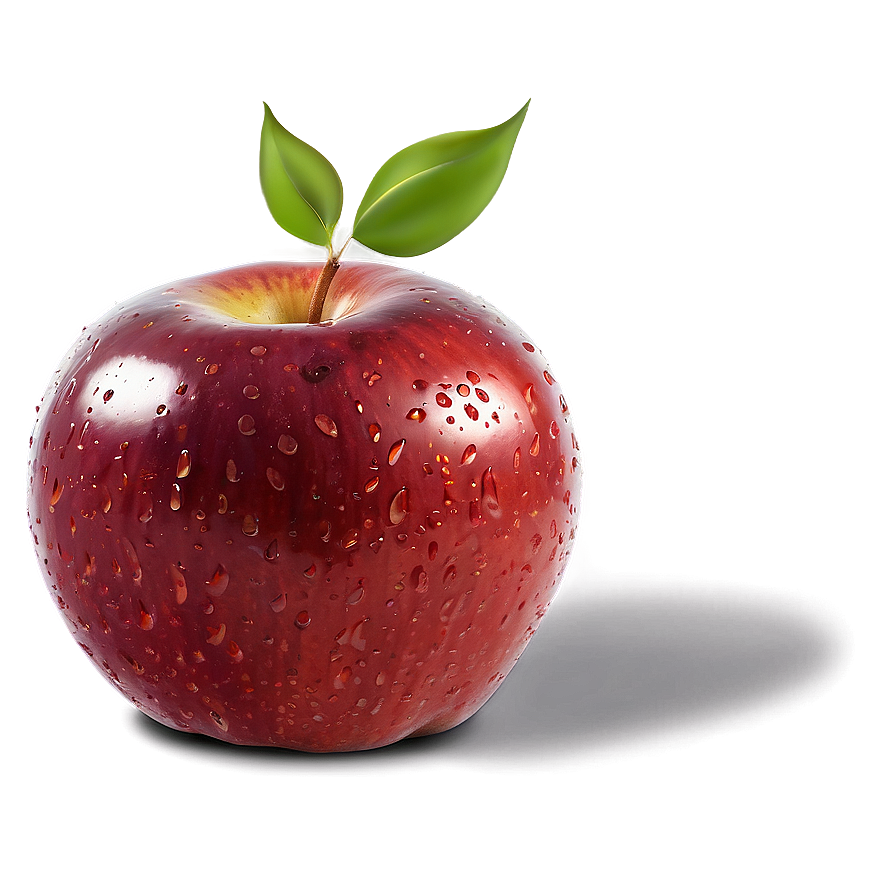 Dewy Red Apple Png 94 PNG Image