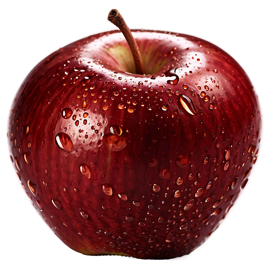 Dewy Red Apple Png 94 PNG Image