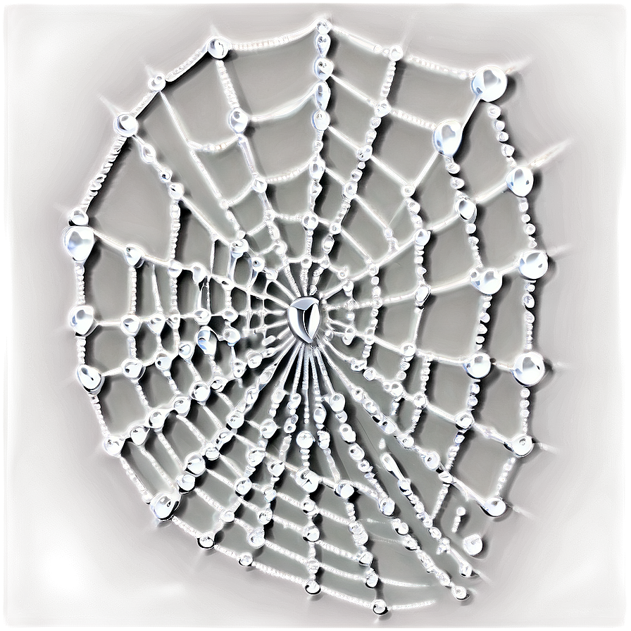 Dewy Spider Web Artwork PNG Image