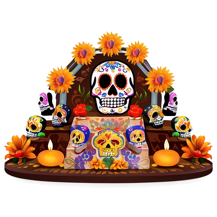 Dia De Los Muertos Commemorative Altars Png Hyt PNG Image