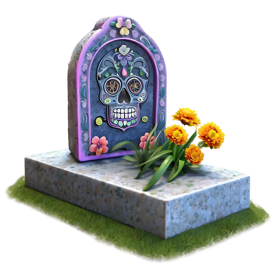 Dia De Los Muertos Decorated Graves Png 1 PNG Image