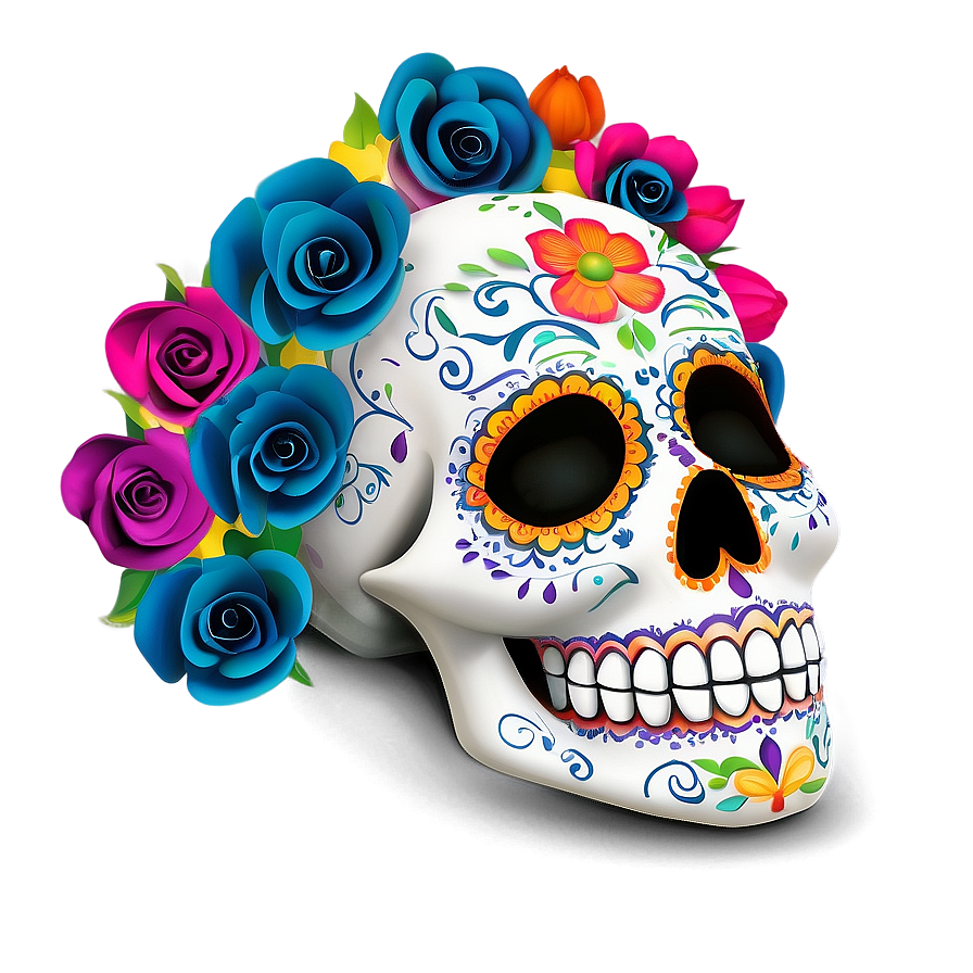 Dia De Los Muertos Floral Arrangements Png Vau PNG Image