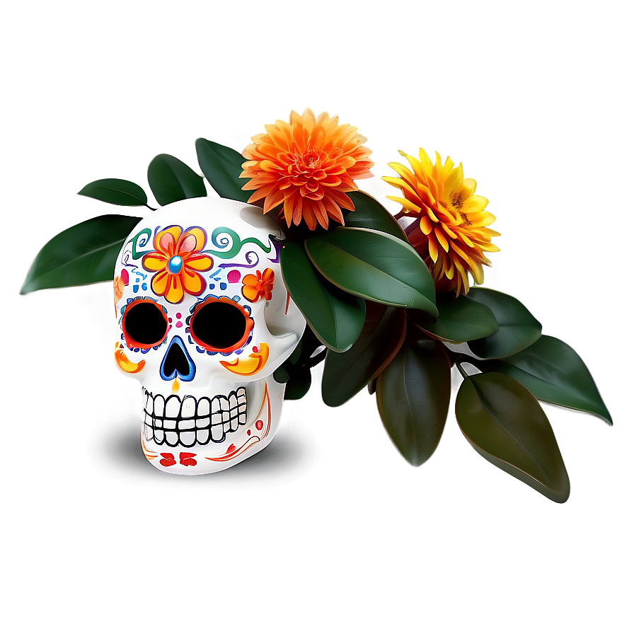 Dia De Los Muertos Floral Arrangements Png Ylm PNG Image