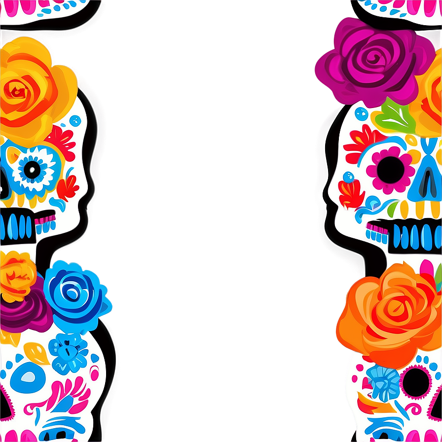 Dia De Los Muertos Sugar Skulls Png 06112024 PNG Image