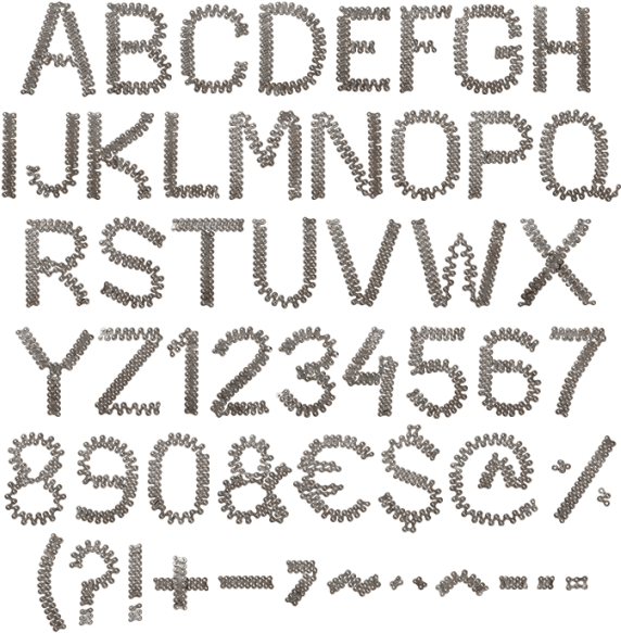 Diamond Alphabet Typography PNG Image