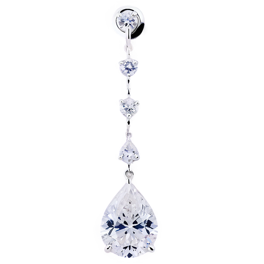 Diamond Drop Earring Png Gev PNG Image