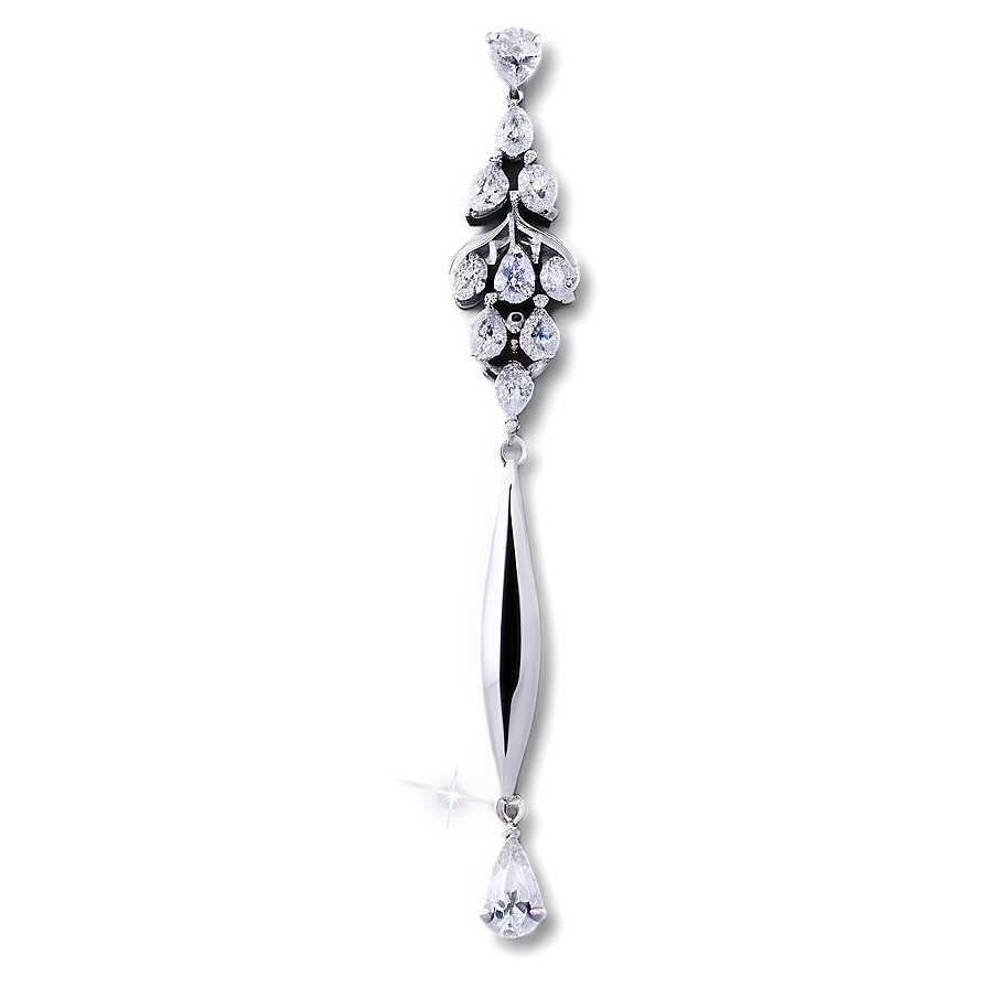 Diamond Drop Earring Png Ndw45 PNG Image