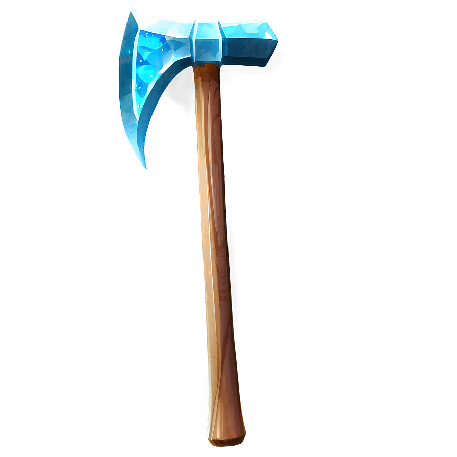 Diamond Pickaxe With Glow Effect Png Ujf PNG Image