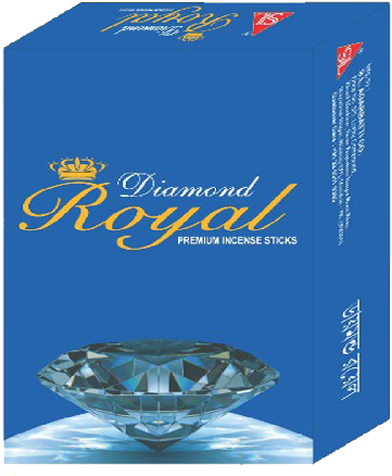 Diamond Royal Premium Incense Sticks Box PNG Image