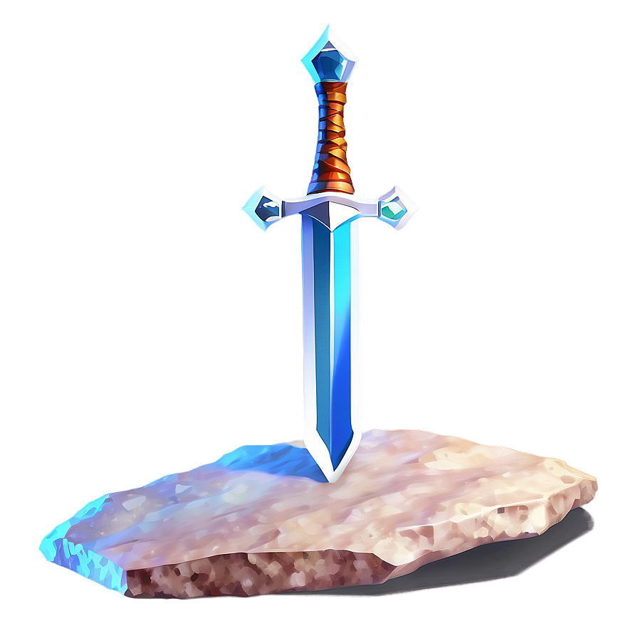 Diamond Sword In Stone Png 05252024 PNG Image