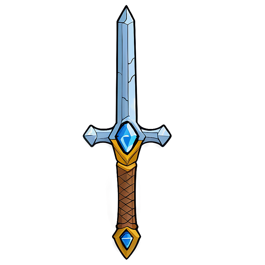 Diamond Sword In Stone Png Edr58 PNG Image