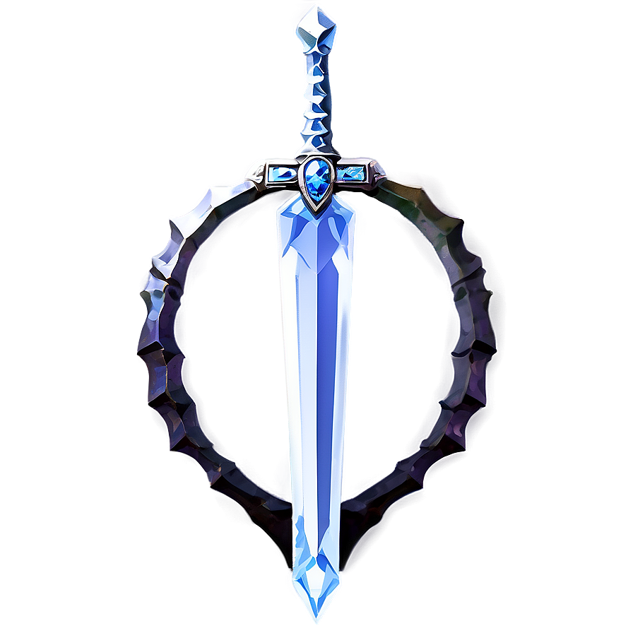 Diamond Sword With Crystal Handle Png Yoi7 PNG Image