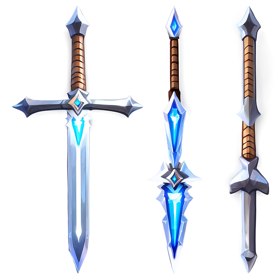 Diamond Sword With Light Reflection Png Unr PNG Image