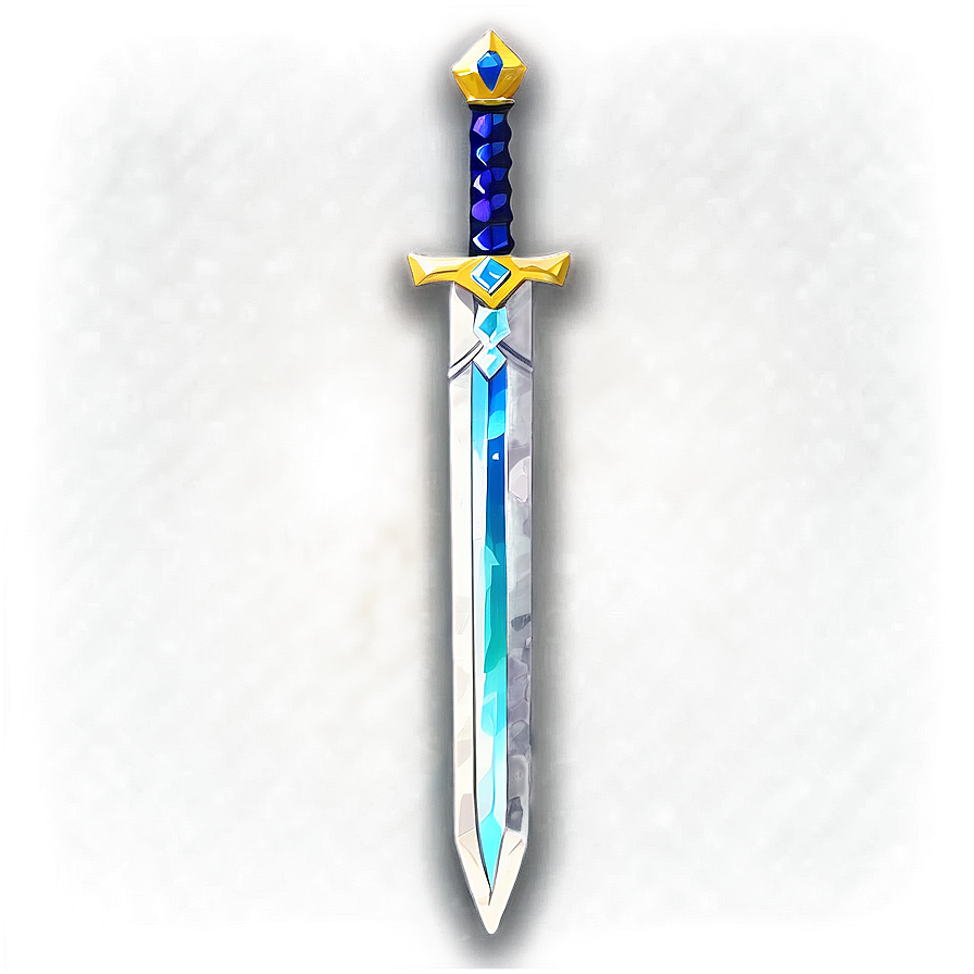 Diamond Sword With Sapphire Embellishments Png 18 PNG Image