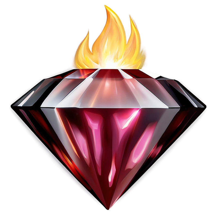 Diamond With Fire Effect Png 43 PNG Image