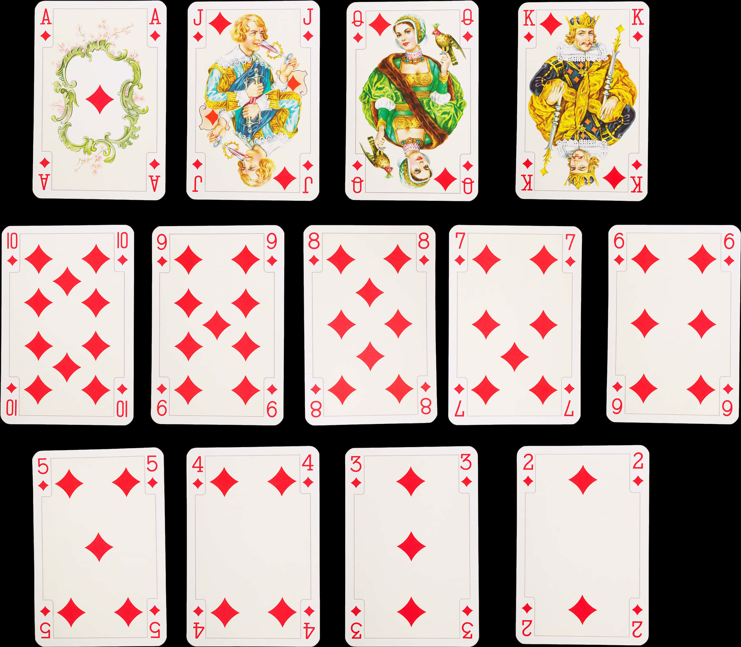 Diamonds Suit Playing Cards PNG Image