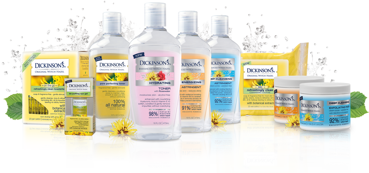 Dickinsons Witch Hazel Skincare Products PNG Image