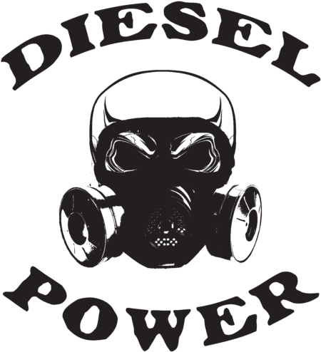 Diesel Power Gas Mask Graphic PNG Image