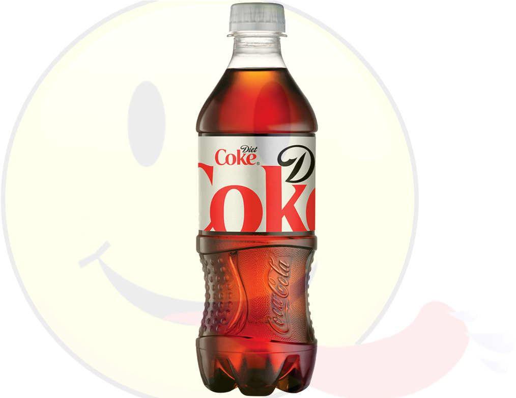 Diet Coke Bottle Smiley Face Background PNG Image