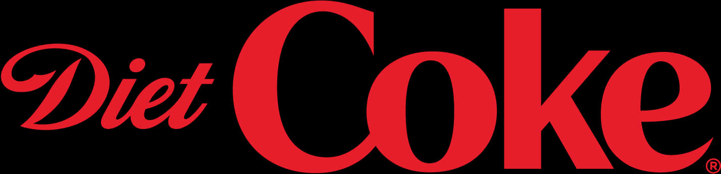 Diet Coke Logo Black Background PNG Image