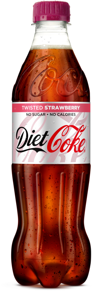 Diet Coke Twisted Strawberry Bottle PNG Image