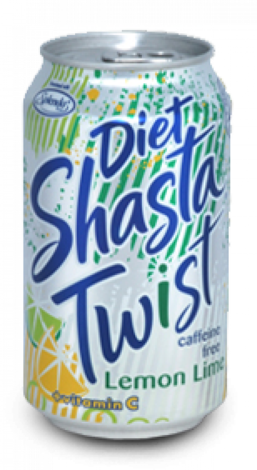 Diet Shasta Twist Lemon Lime Soda Can PNG Image