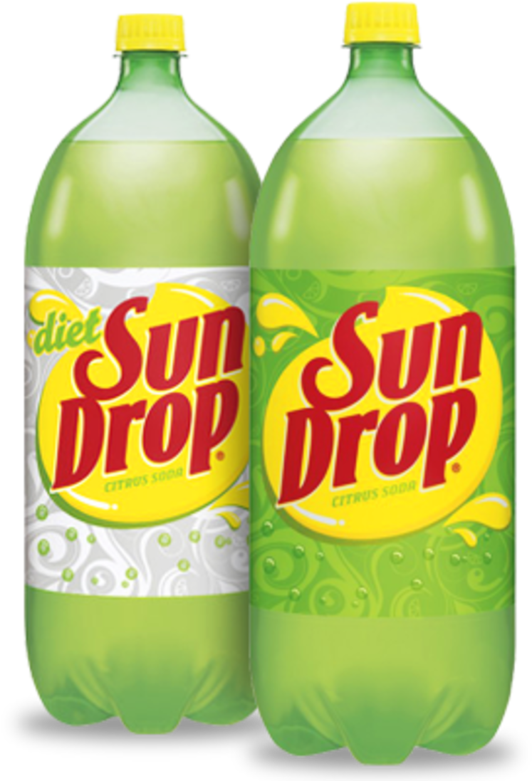 Dietand Regular Sun Drop Bottles PNG Image