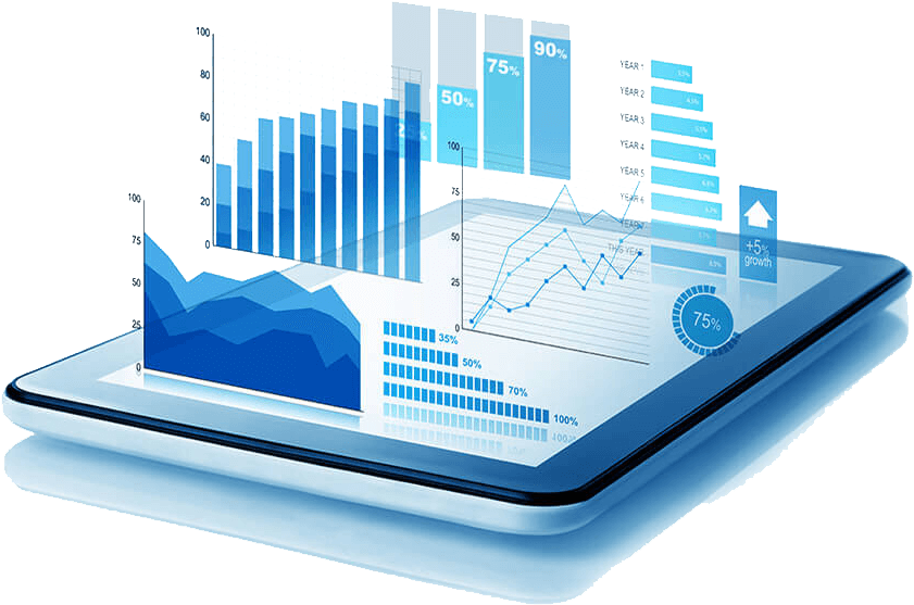 Digital Accounting Data Visualization PNG Image