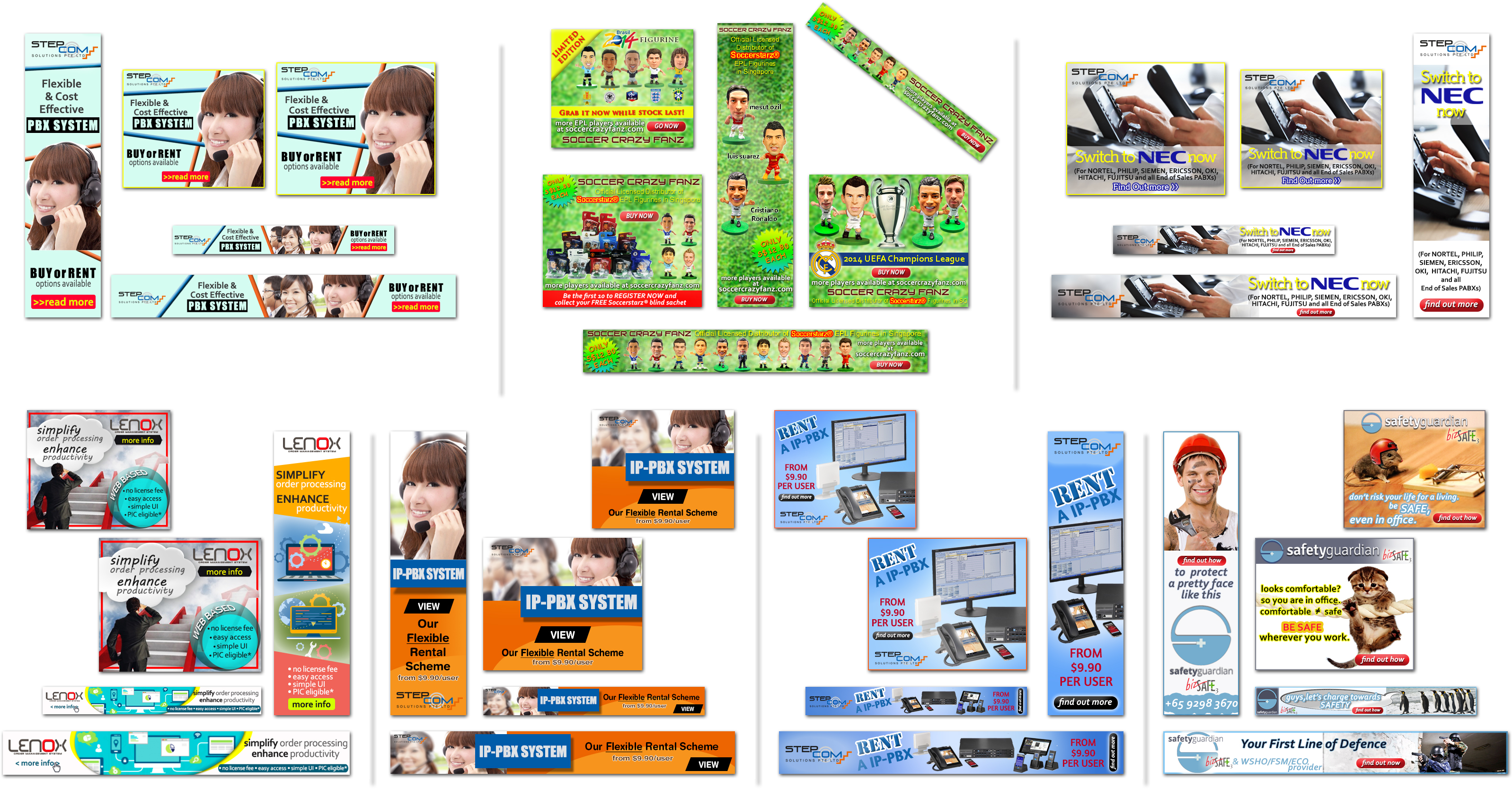 Digital Advertising Collage PNG Image