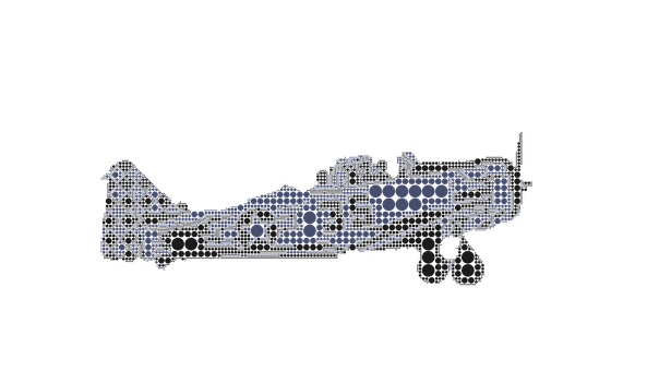 Digital Aircraft Silhouette PNG Image